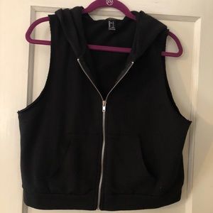 Soft, Comfy Hooded Vest with Zippers and Pockets